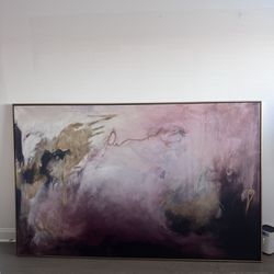 Oversized 90x60 Modern Abstract Framed Canvas - Designer