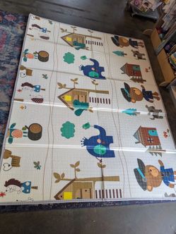 Reversible foam rug mat kids baby toddler
