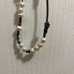 Brown Leather Choker