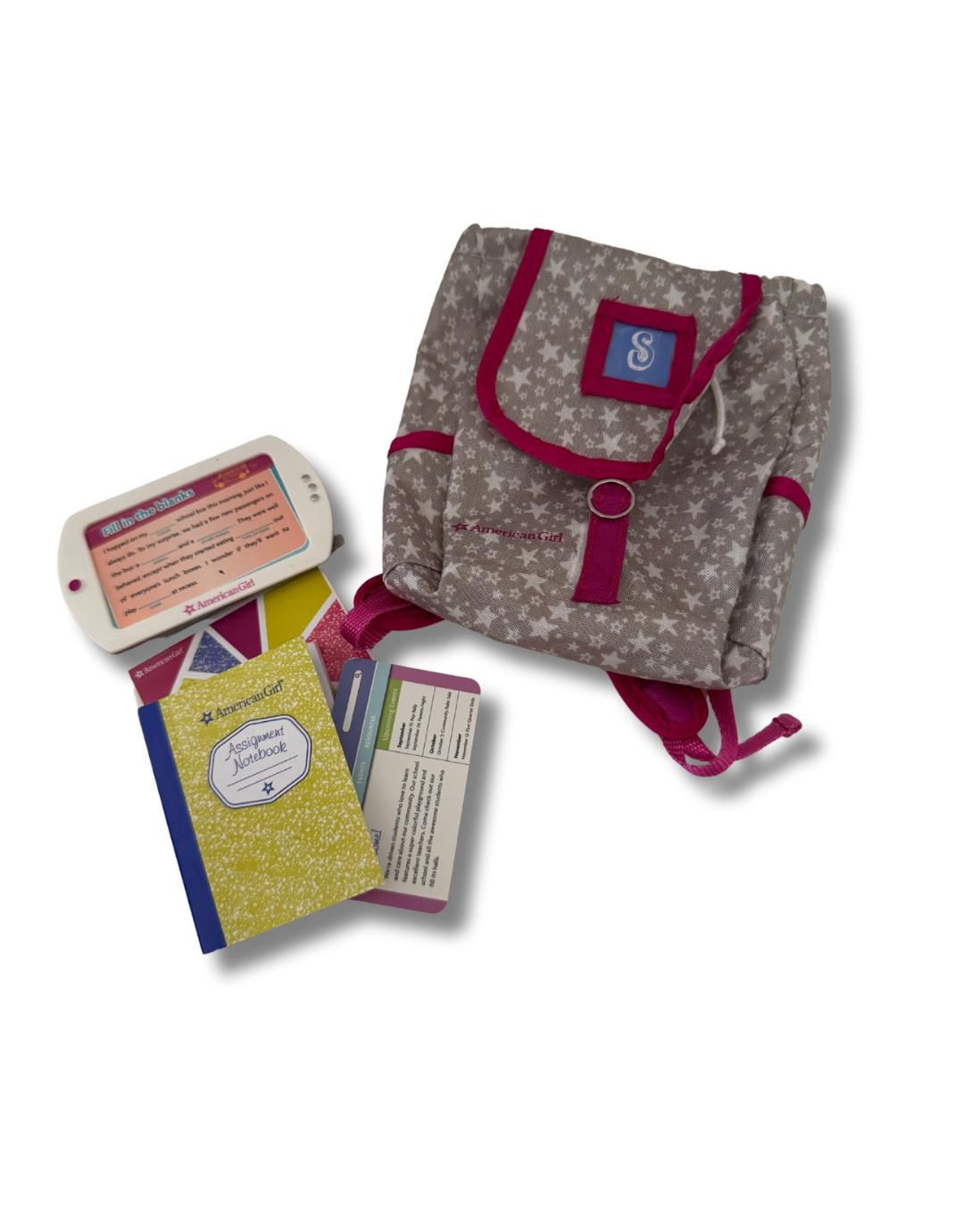 American girl doll backpack set