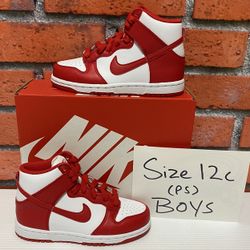 Nike Dunk High ‘Championship White Red’ Size 12c (ps) Boys 