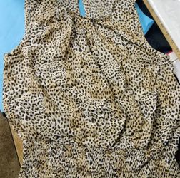  Ladies Designer Leopard Print Sleeveless Blouse 