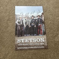 Signed Stetson Rodeo Poster – Autographed by Wright Family (Stetson, Ryder, Rusty, Cody Wright)
