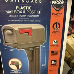 Plastic mailbox and Post Kit