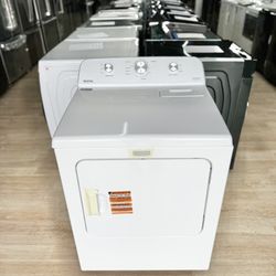 New Maytag - 7.0 Cu. Ft. Electric Dryer with Wrinkle Prevent - White Model: MED4500MW