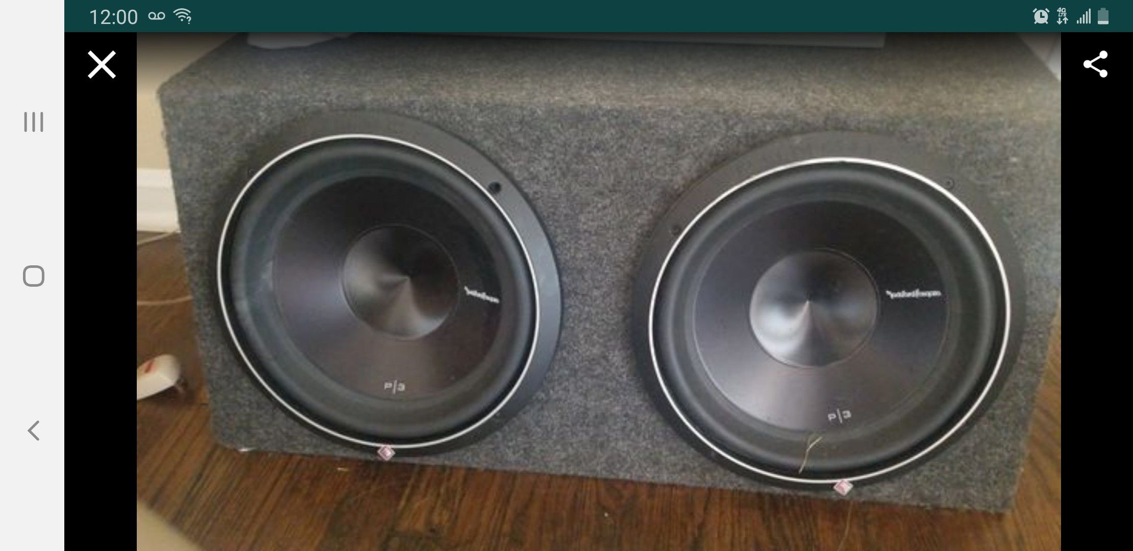 2 12" Rockford fosgate p3s with box subs