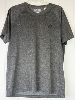 Adidas Ultimate Tee Climalite Performance T-Shirt Gray Men's Large