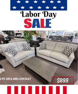 2 PC SOFA AND LOVESEAT