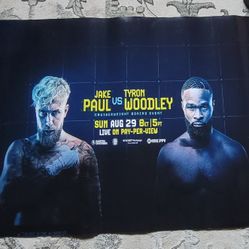 Jake Paul vs Tyron Woodley PPV Poster 36x24
