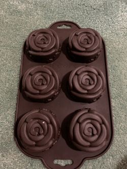 Rose shaped silicone mold $8