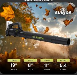 Sun Joe Jet Leaf Blower with Cordless Compact Turbine & Quick Charging, IONMAX 24V, Green - Portable Battery-Powered Electric Blower for Lawn, Garden,