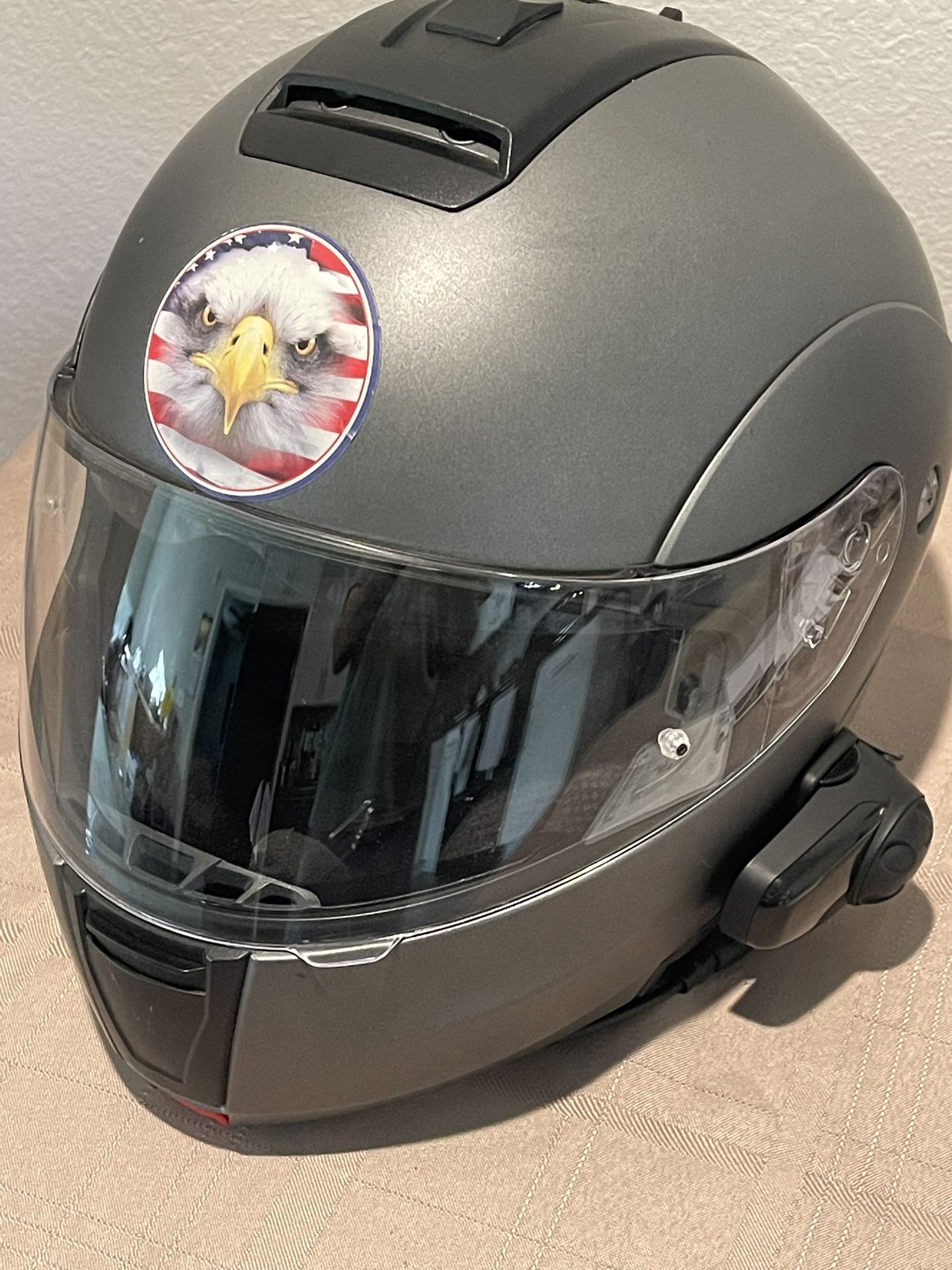 HJC Helmet With SENA SMH10 Bluetooth Headset