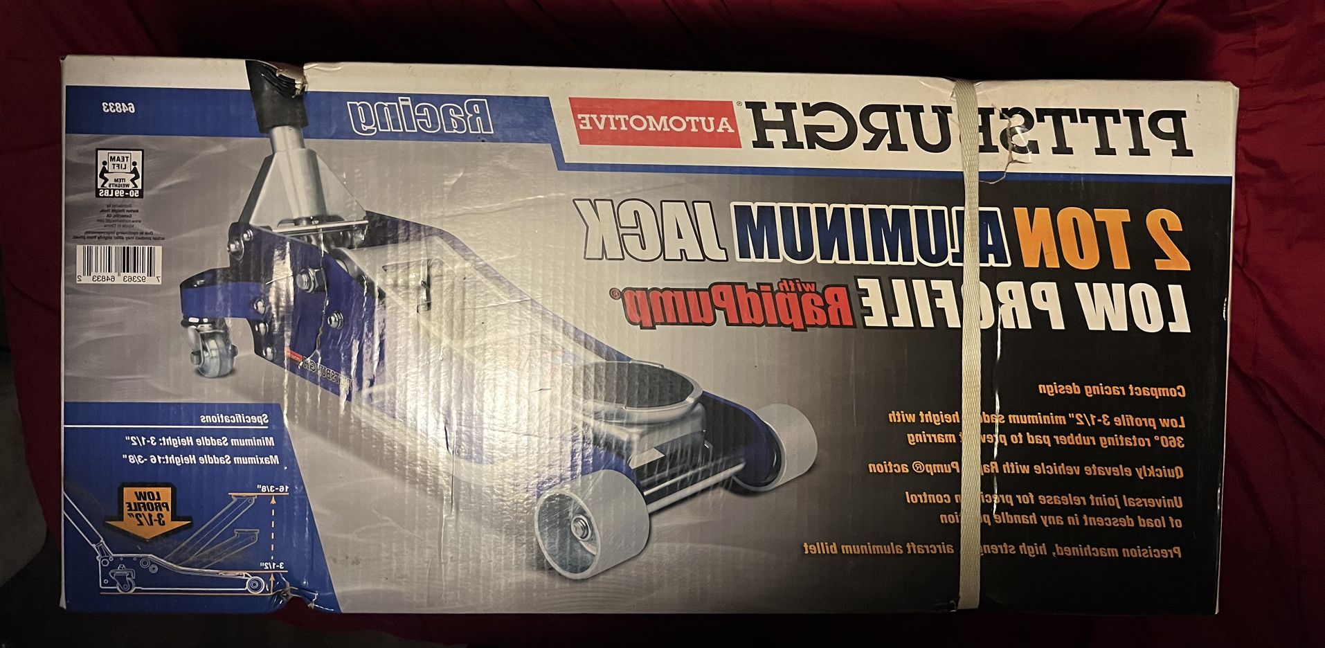 2 Ton Aluminum Jack , Low Profile