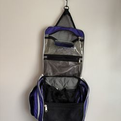 LL BEAN Purple Travel Personal Organizer Toiletry Bag, Medium
