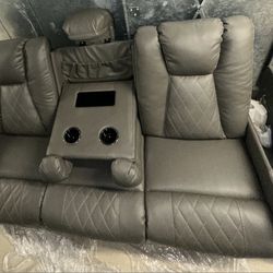 Movie Theater Sofa (2) Gray