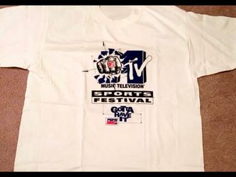 1992 MTV Tee-Shirt Music Concerts / Sports Festival XL  NEVER WORN NEW CONDITION