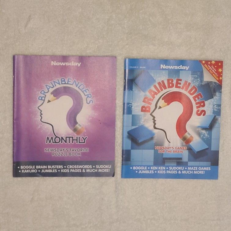 Newsday Puzzle books. Never Used. Great Challenge.