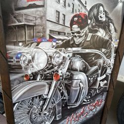 Large Biker Art Frame