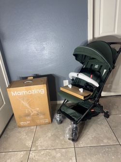 New Mamazing Carbon Fiber Travel Stroller with accessories