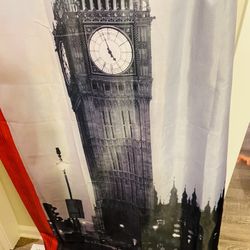 London  Theme Shower Curtain