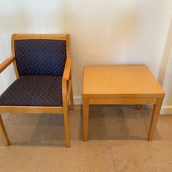 Almost New Chair And Side Table With Great Condition 