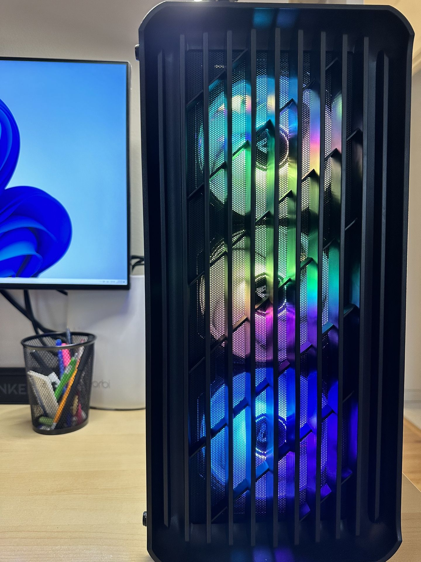 SAMA Mid Tower Case Tempered Glass w/ 4 ARGB Fans