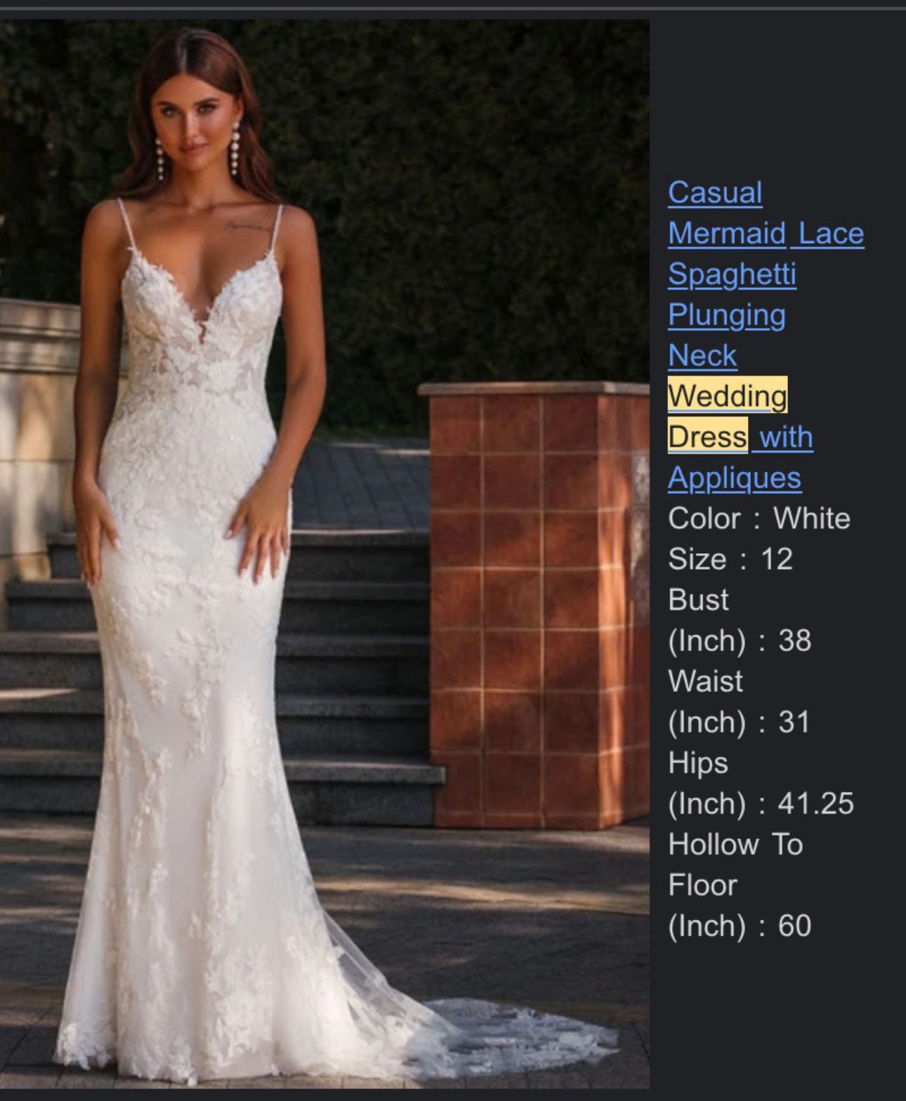 Wedding dress Size 12