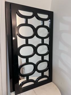 Pair of Vintage Urban Outfitters Black Geometric Wall Mirrors from 2004-05