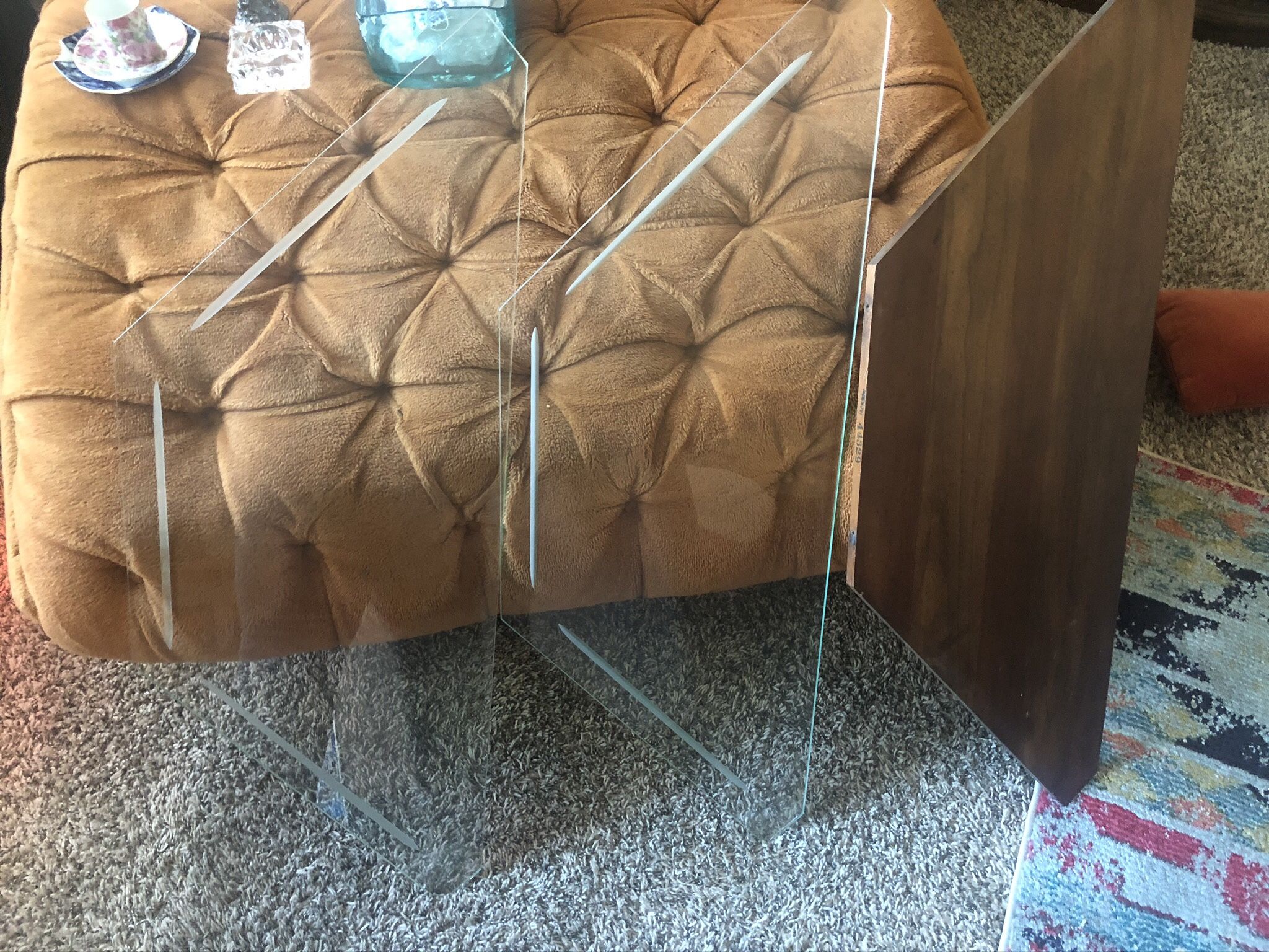 Glass and Wooden Shelve Slabs