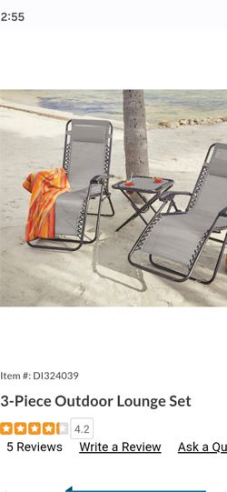 Lounge chairs and table set of 3