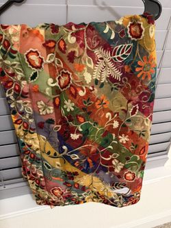 Fancy Woman’s Multicolored Embroidered Chafoon Dopata