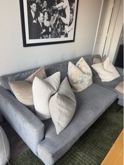 West Elm 2 Piece Sectional Couch (Lightly Used  & Clean) - Andes 2-piece Reversible Sectional (85”)