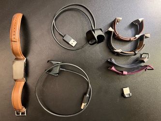 Fitbit Charge 4 Bundle for Parts/Repair Chargers Leather Bands Screen Protector
