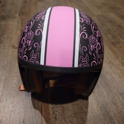 Small Pink 3/4 Open Face Helmet