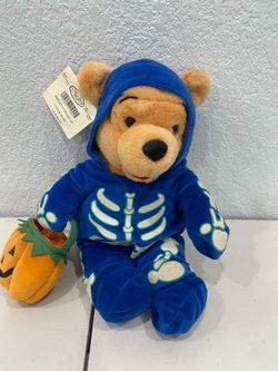Disney’s 13 “ Winnie the Pooh dressed as Halloween skeleton