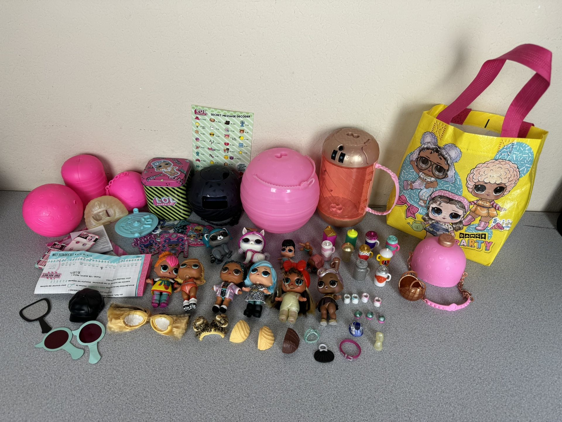 Lot Of LOL Dolls And Accessories Babies Pets