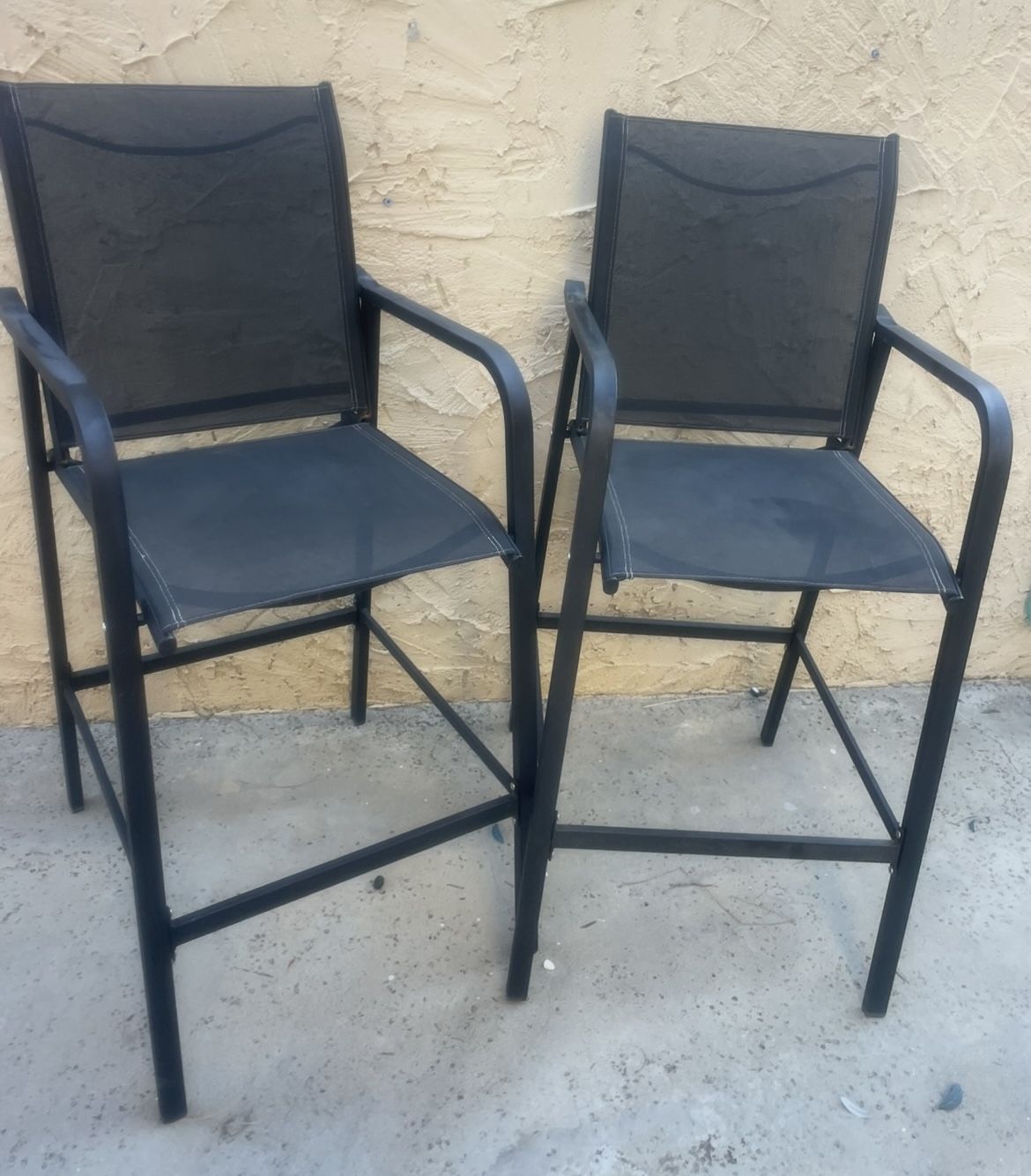 2 Never Used Black Outdoor Bar Stools