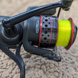 Penn Fierce II Pole Rod and Reel Combo 
pole is 7 feet 
reel