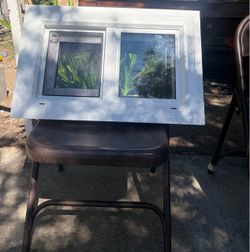 White Vinyl Sliding Window with Screen
