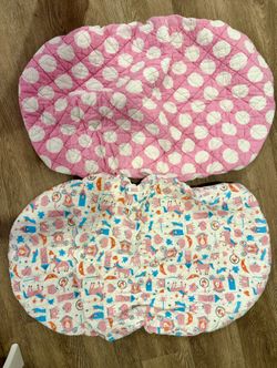 Baby Dresser Changing Pad Cover , Pink Polka Dot And Fairy Tale Unicorn Print  From Crate And Kids Land Of Nod