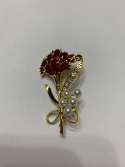 Carnation brooch