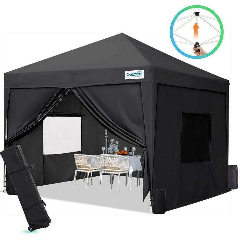10x10 Black Canopy With 4 Panels