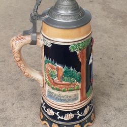Vintage Musical German Beer Stein 10 " Tall