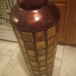 Large VASE Copper Gold And Rust Color 