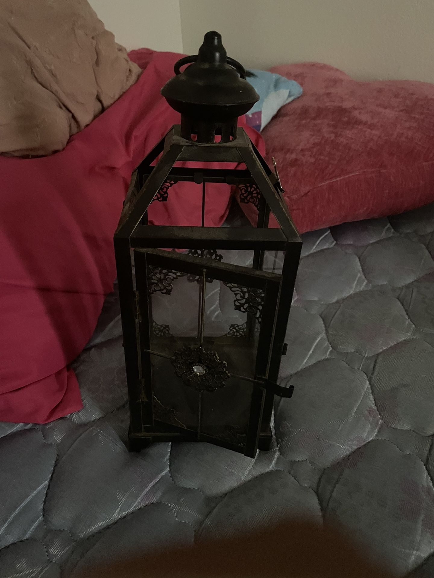 Black Antique Candle Holder