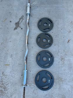 Olympic curl bar with 40lbs