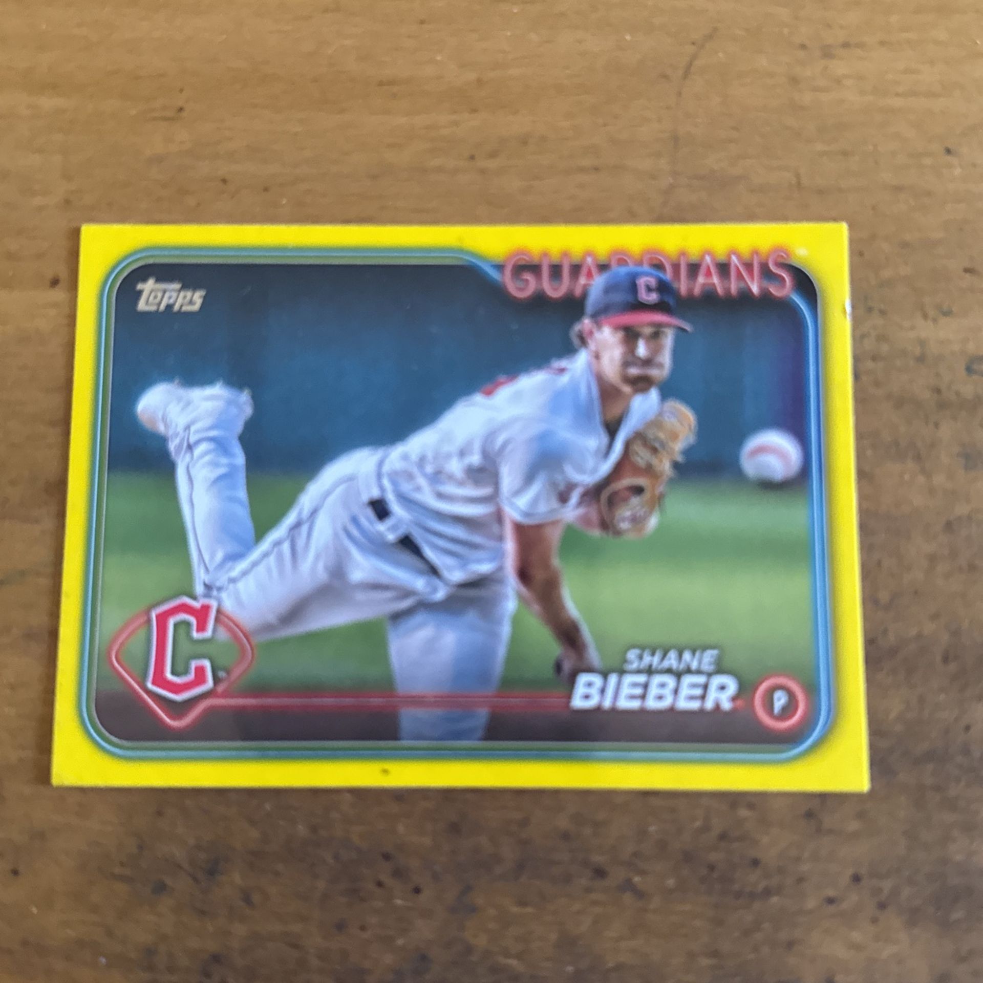 2024 TOPPS SHANE BIEBER YELLOW CARD