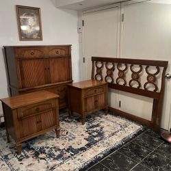Mid-Century Bedroom Set (Dresser, Nightstands & Headboard Delivery Extra