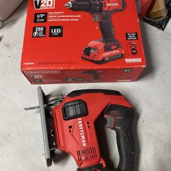 Craftsman V20 Brushless Cordless Drill/Driver Kit and Craftsman gidsaw 