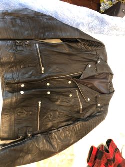 Vintage leather biker jacket size medium